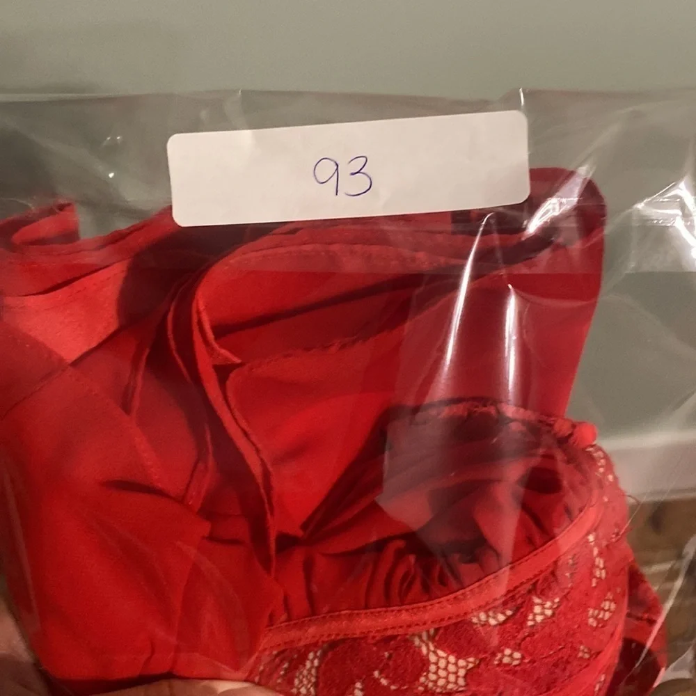 NWT Arc & Co Womens Lace Top Mini Red Dress Size Medium Prom Party Sexy - Picture 16 of 16